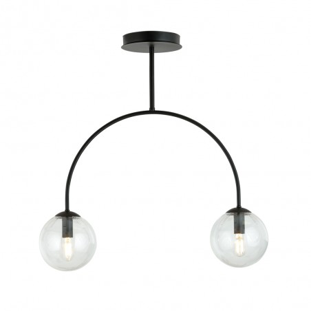 Plafón de techo Giorgio Transparente (2 luces)