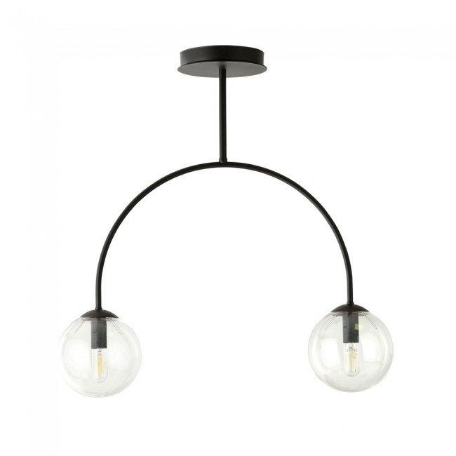Plafón de techo Giorgio Transparente (2 luces)