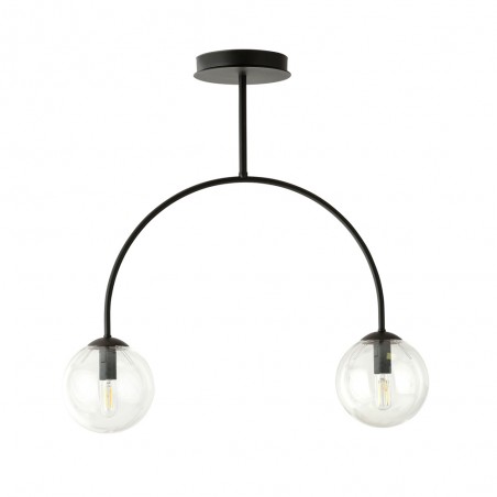 Plafón de techo Giorgio Transparente (2 luces)