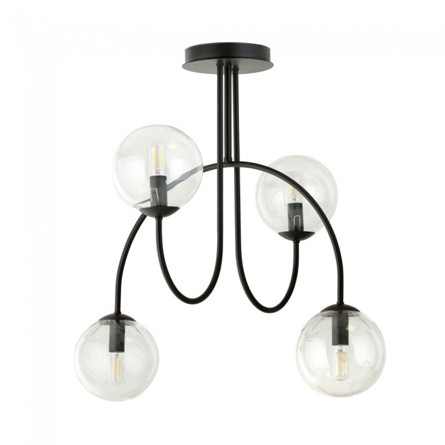 Plafón de techo Giorgio Transparente (4 luces)