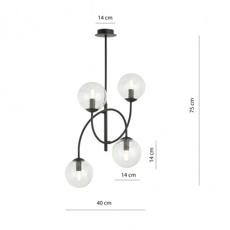 Ceiling Lamp Giorgio Clear II (4 lights)
