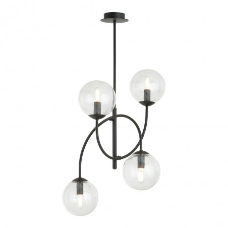 Plafón de techo Giorgio Transparente II (4 luces)