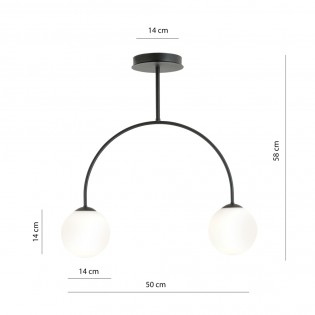 Ceiling Lamp Giorgio Opal (2 lights)