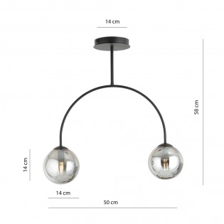 Ceiling Lamp Giorgio Graphite (2 lights)