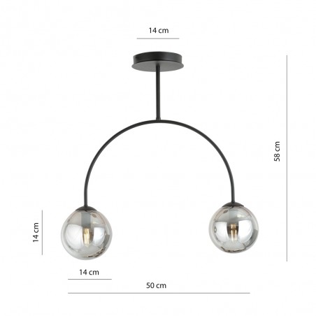 Ceiling Lamp Giorgio Graphite (2 lights)