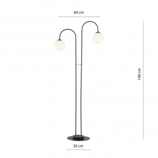 Lámpara de pie Giorgio Opal (2 luces)