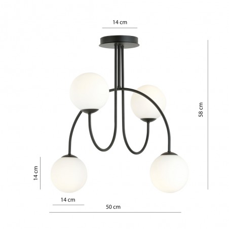 Ceiling Lamp Giorgio Opal (4 lights)