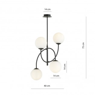 Ceiling Lamp Giorgio Opal II (4 lights)