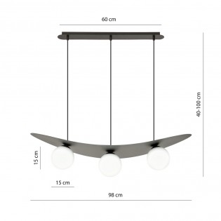 Ceiling Lamp Camerino Opal (3 lights)