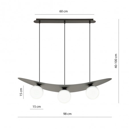 Ceiling Lamp Camerino Opal (3 lights)