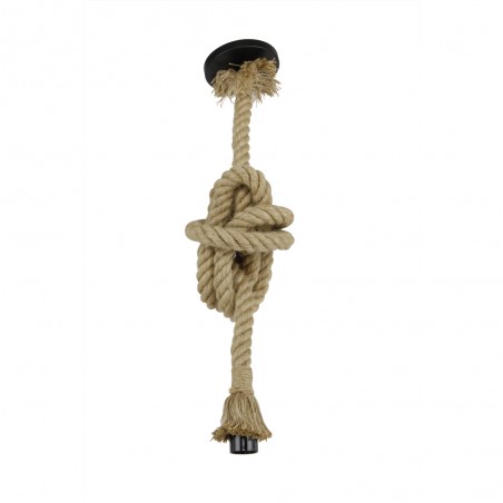 Rustic rope lamp