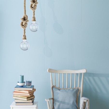 Rustic rope lamp