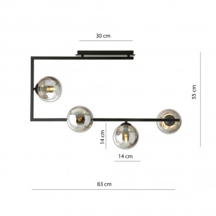 Ceiling Lamp Ventara Graphite (4 lights)