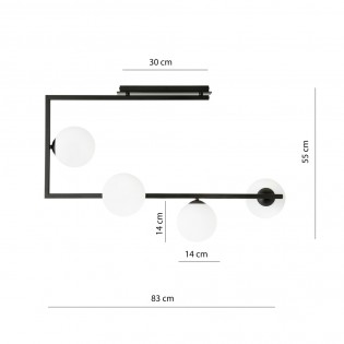 Ceiling Lamp Ventara Opal (4 lights)
