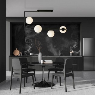 Plafón de techo Ventara Opal (4 luces)