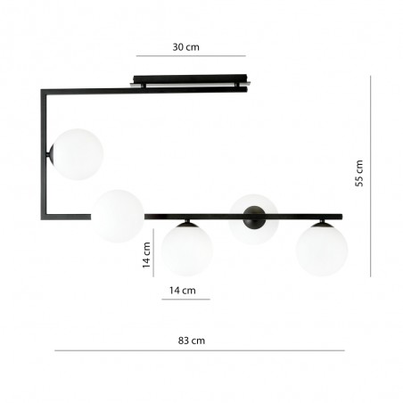 Ceiling Lamp Ventara Opal (5 lights)