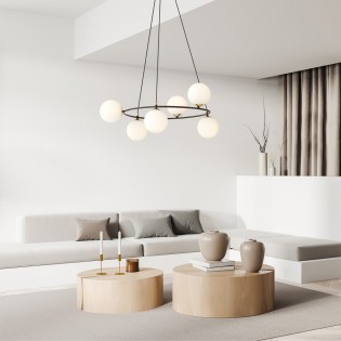 Ceiling Lamp Laster Opal (6 lights)