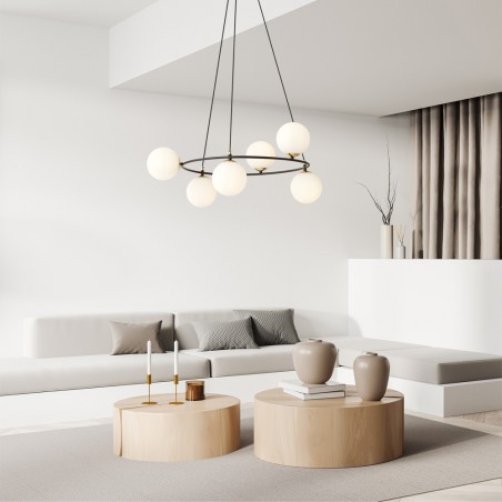 Ceiling Lamp Laster Opal (6 lights)