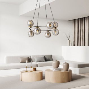 Ceiling Lamp Laster Graphite (7 lights)