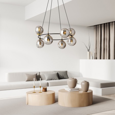 Ceiling Lamp Laster Graphite (7 lights)