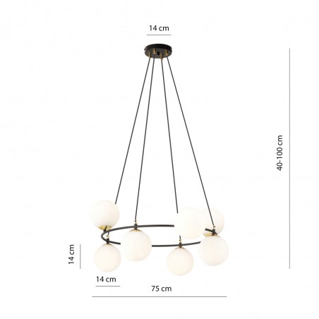 Ceiling Lamp Laster Opal (7 lights)