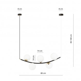 Ceiling lamp Irenzo Opale (5 lights)