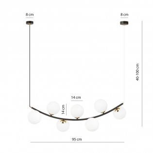 Ceiling lamp Irenzo Opal (7 lights)