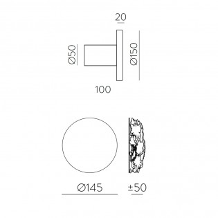 LED Wall Lamp Chamaleon Moss (10.5W)