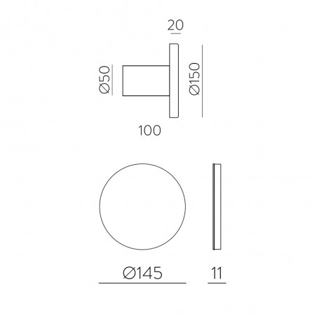 Aplique de pared LED Chamaleon PET (10.5W)