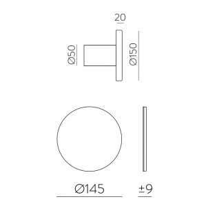 Aplique de pared LED Chamaleon Mármol (10.5W)