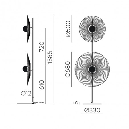 Floor Lamp Pamela Rope (2 lights)