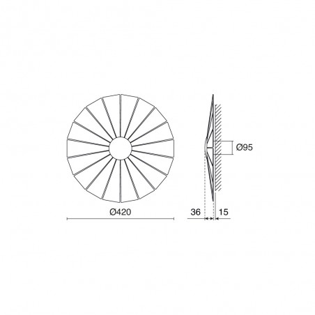 Aplique de pared LED Eye S (14W)