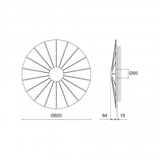Aplique de pared LED Eye L (28W)