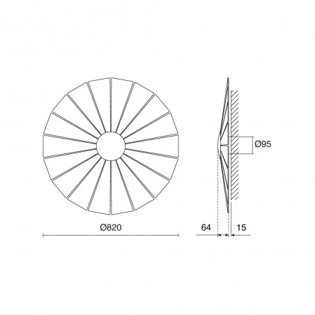 Aplique de pared LED Eye L (28W)