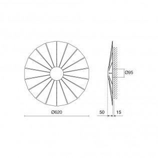 Aplique de pared LED Eye M (21W)
