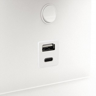 Aplique LED con interruptor y USB Slim (6W) II