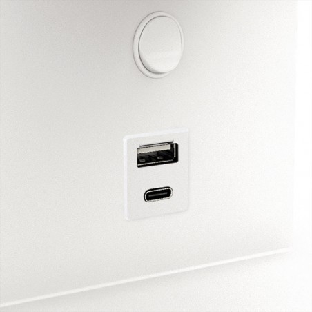 Aplique LED con interruptor y USB Slim (6W) II