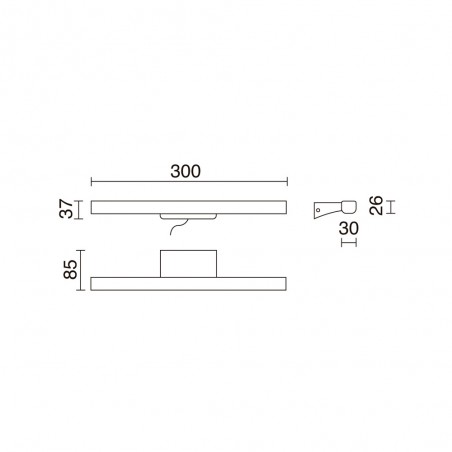 LED wall lamp for bathrooms Sleet CCT (6W)