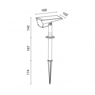 Foco LED con piqueta Lumber (2W)