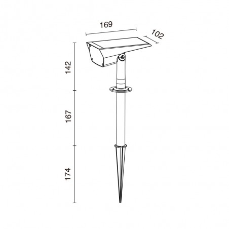 Foco LED con piqueta Lumber (2W)