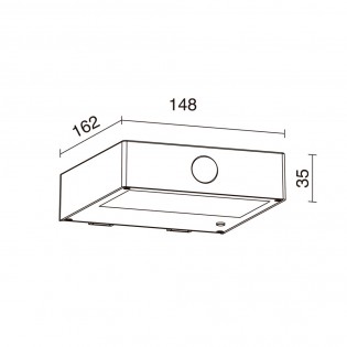 Solar LED wall lamp with sensor Tona (6W)