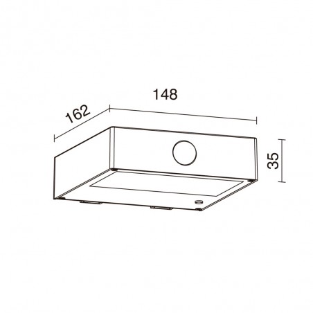 Aplique LED solar con sensor Tona (6W)