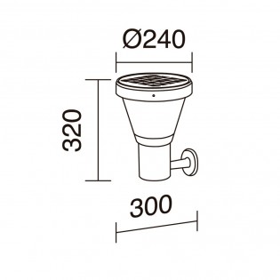 Outdoor LED solar wall lamp Ergo 2CCT (4.5W)