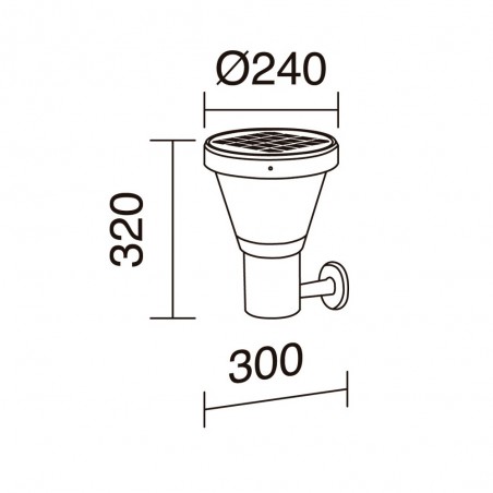 Aplique solar de exterior LED Ergo (4.5W)