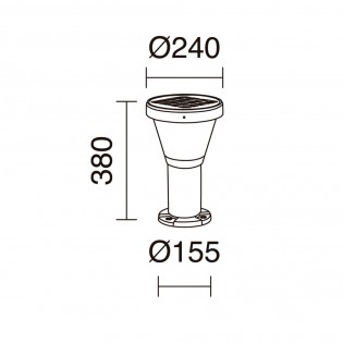 Sobremuro solar de exterior LED Ergo (4.5W)