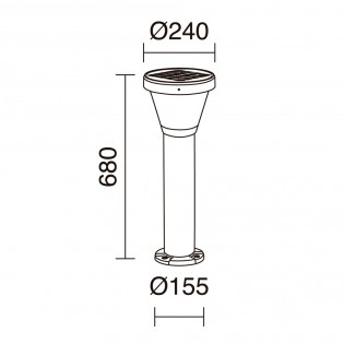 Baliza solar de exterior LED Ergo (4.5W)