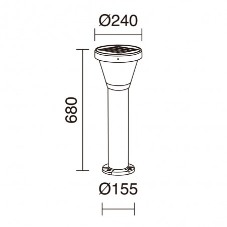 Baliza solar de exterior LED Ergo (4.5W)