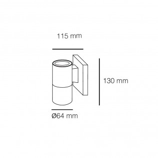 Pack 2 x Aplique de pared exterior Chill