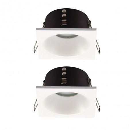 Pack 2 x Bathroom's Recessed Light Lutar (Square)