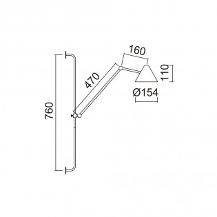 Aplique de pared LED Arm M (5W)
